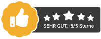 SEHR GUT, 5/5 Sterne